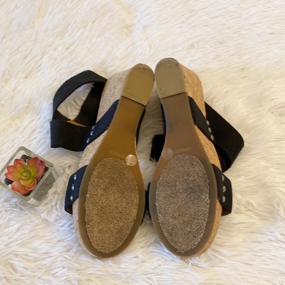 LUCKY BRAND | Marinah Black stretch wedge sandals heels women’s 9 - Picture 9 of 9